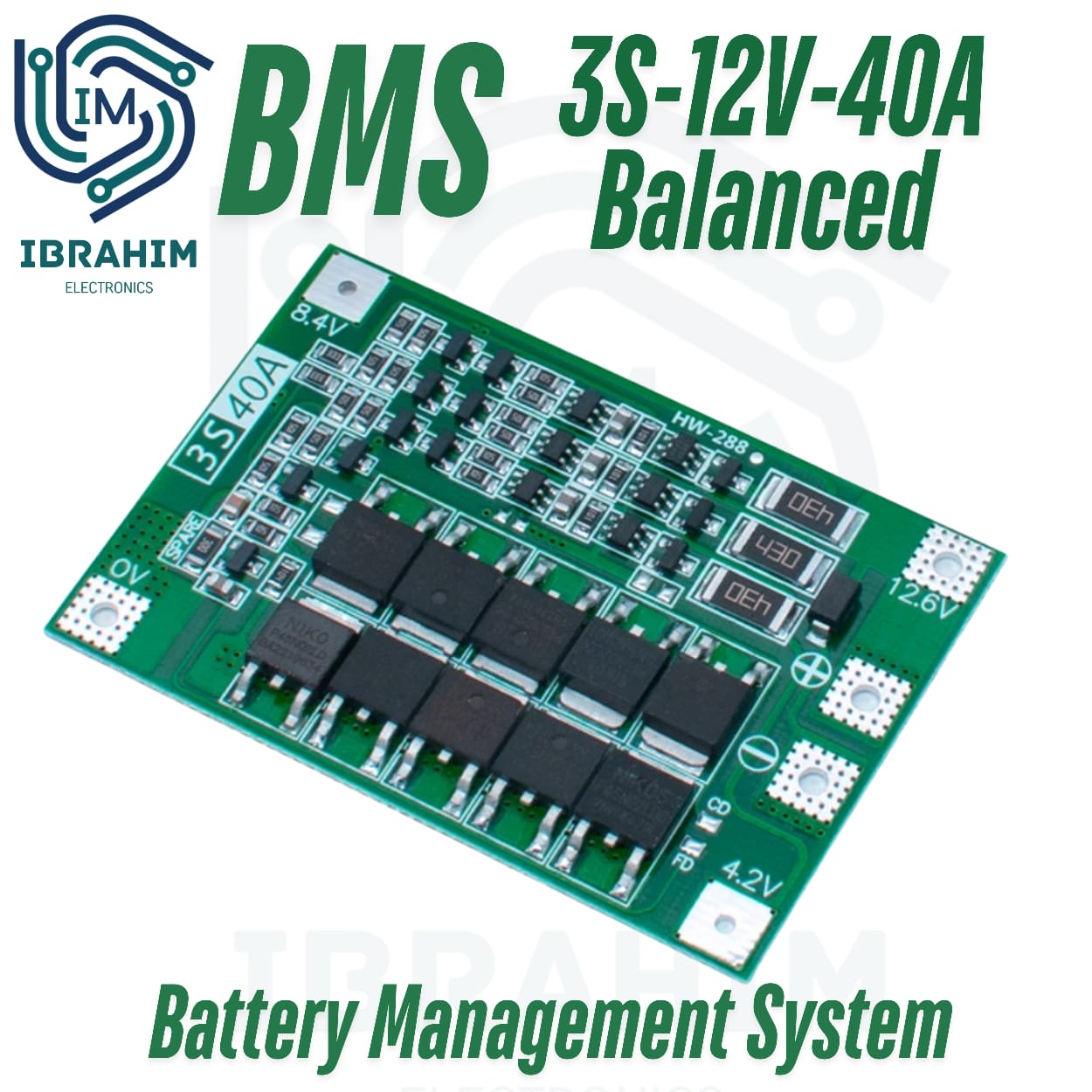 3S 40A 12.6V Cell 18650 Li-ion Lithium Battery Charging BMS Board Balanced Charging Module