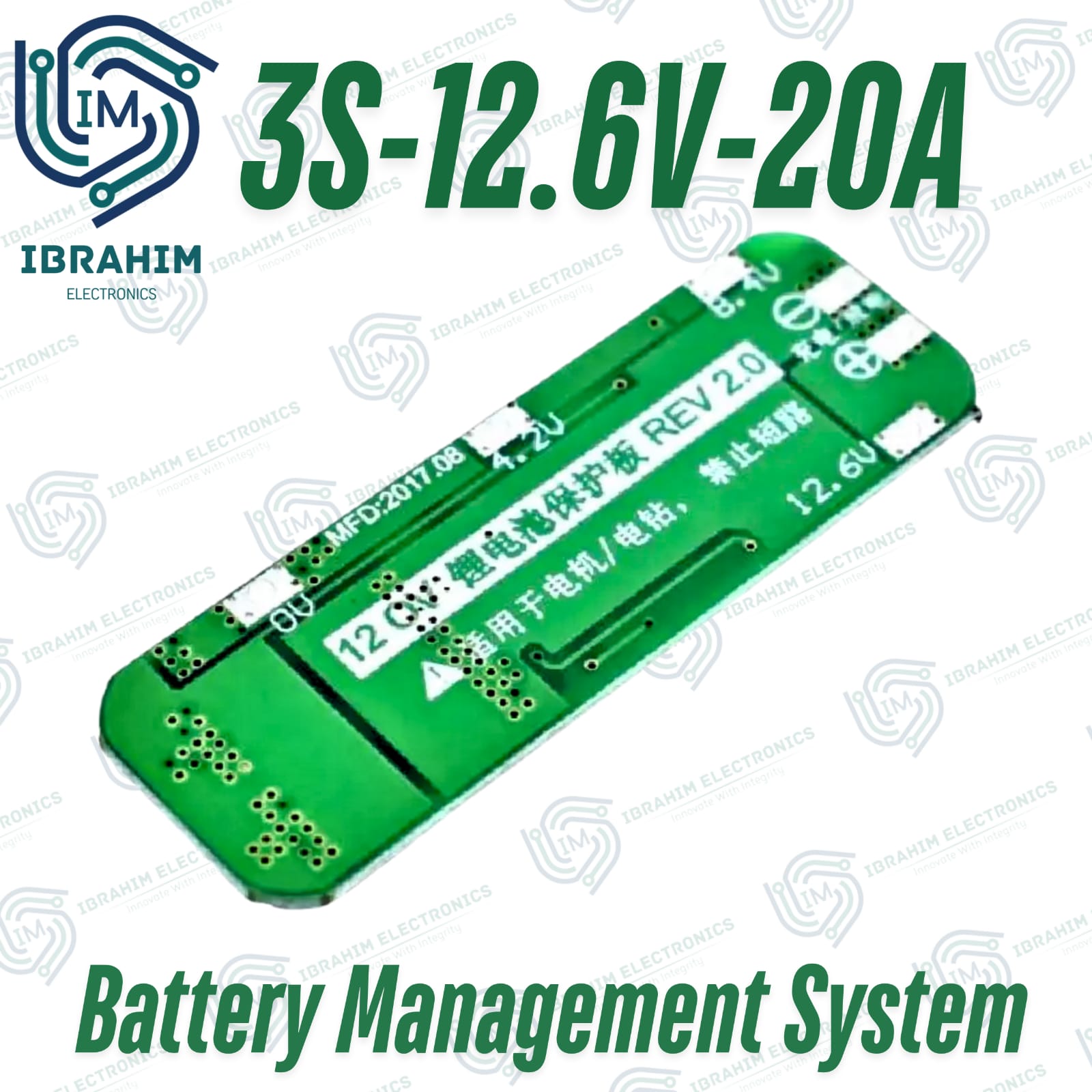 BMS 3S 12V 20A Lithium Battery 18650 PCB Charger Protection Board - Image 4