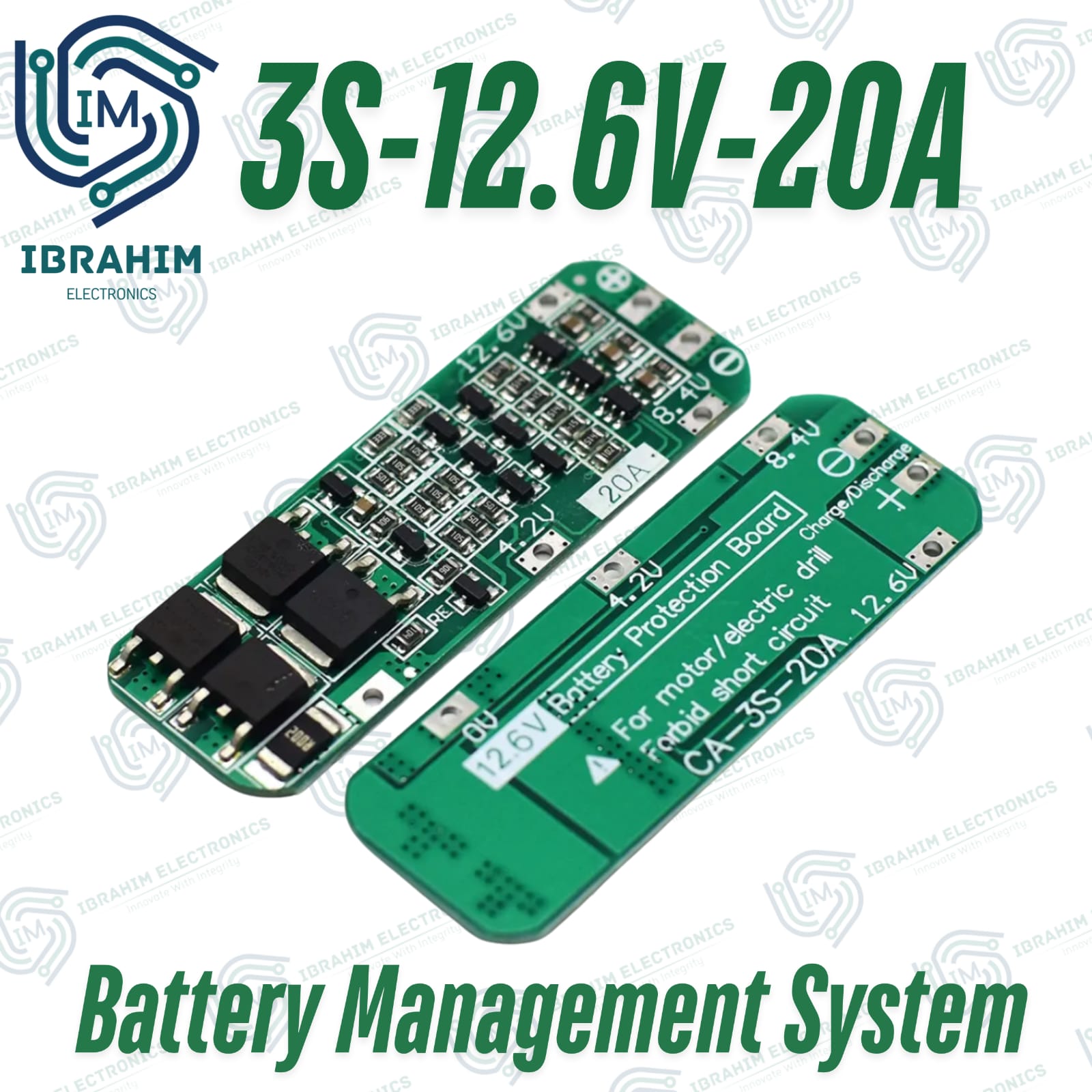 BMS 3S 12V 20A Lithium Battery 18650 PCB Charger Protection Board - Image 3